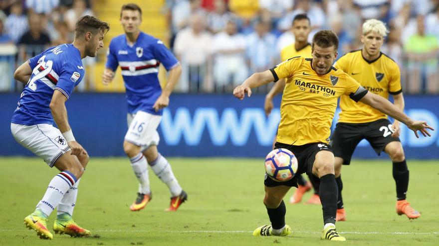 Camacho, en el Trofeo Costa del Sol ante el Sampdoria.