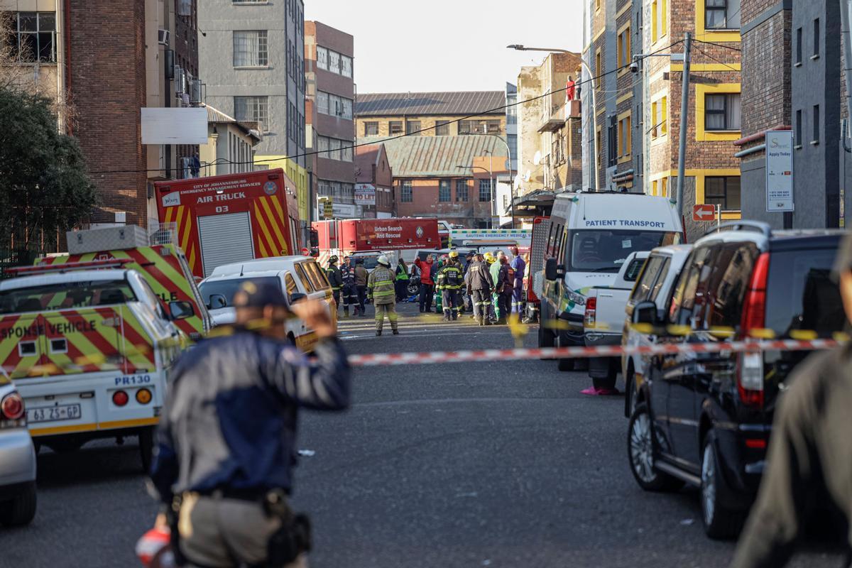 Incendio mortal en un edificio de Johannesburgo