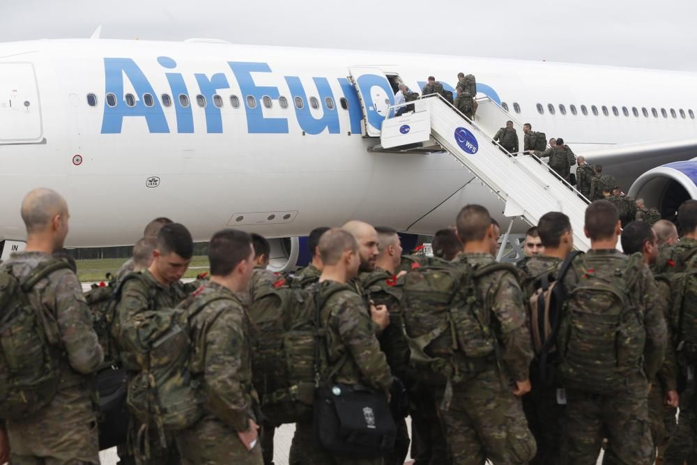 Salida de militares asturianos para Polonia