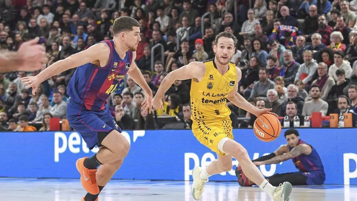 Huertas, en el partido frente al Barcelona de la primera vuelta en el Palau.