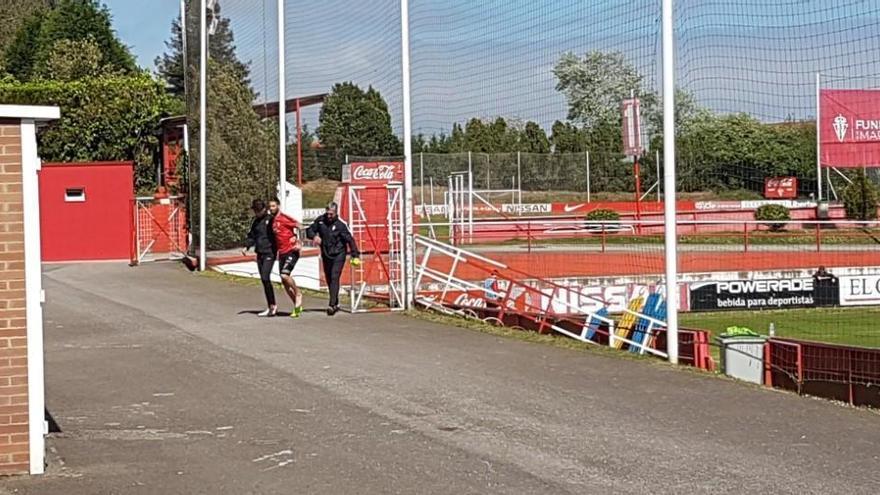 Lillo se retira cojeando del entrenamiento