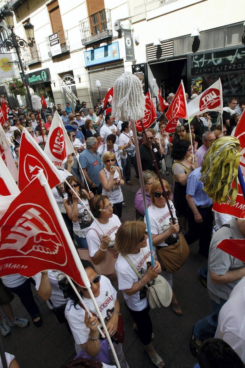 Fotogalería:  Manifestación en favor de los trabajadores de limpieza