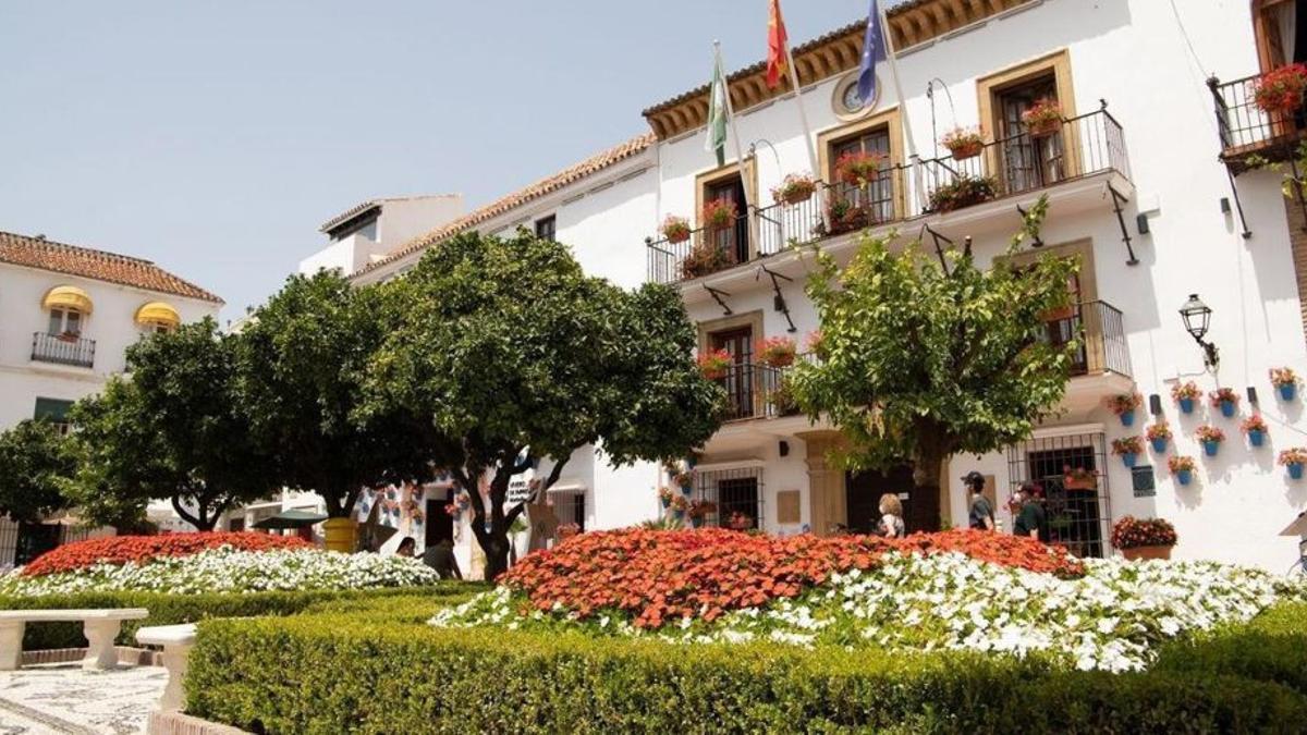 El Ayuntamiento de Marbella, en la plaza de Los Naranjos.