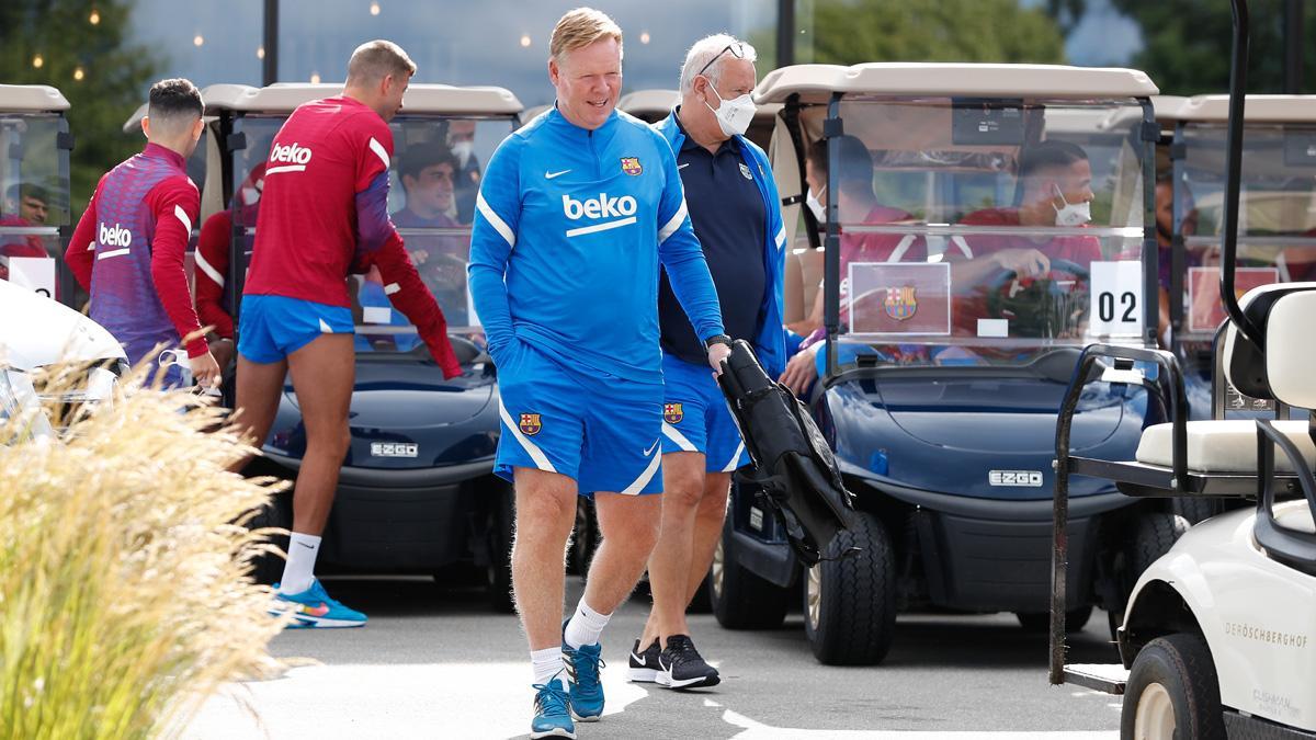 Ronald Koeman en el primer día de stage en Alemania