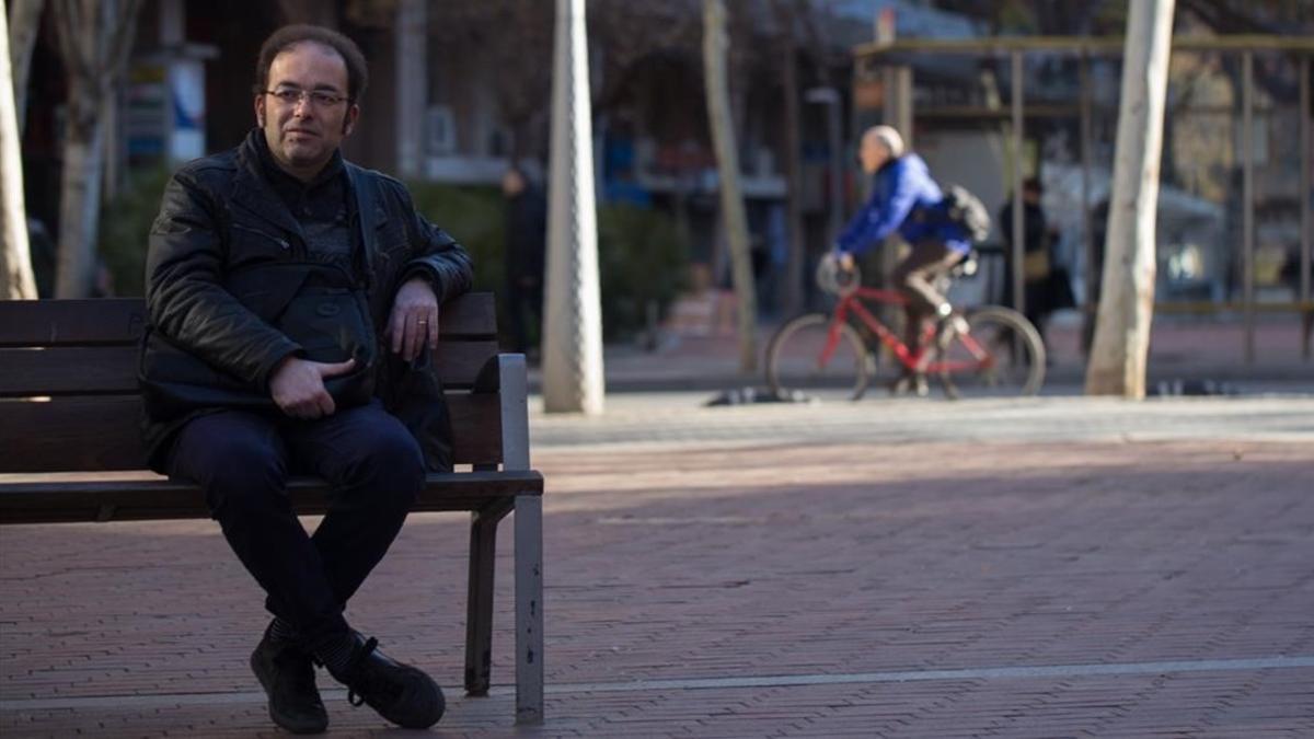 Pep Sala, en la avenida de Mistral, uno de los espacios verdes de Sant Antoni