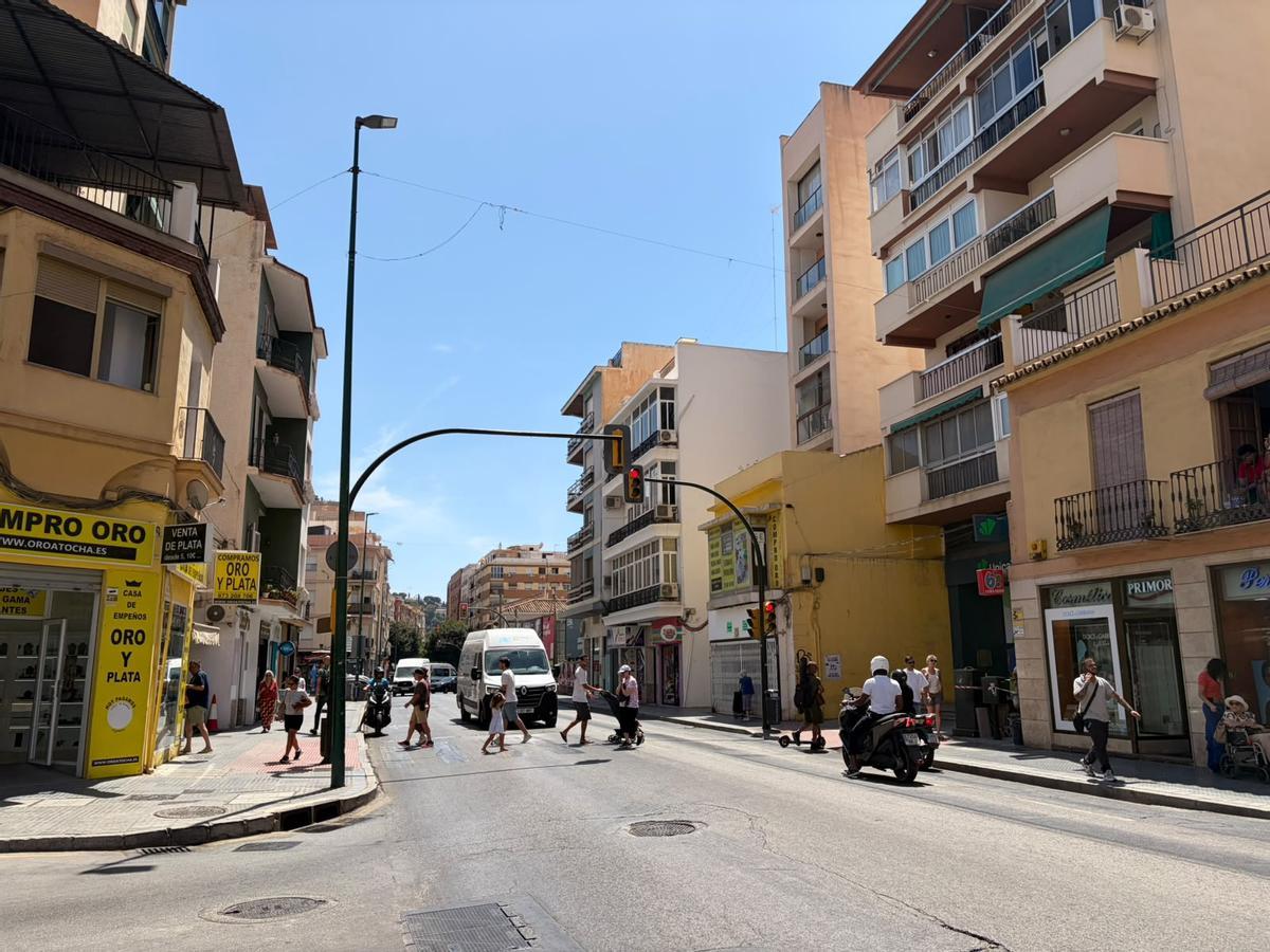 Avenida Juan Sebastián Elcano en la barriada de El Palo