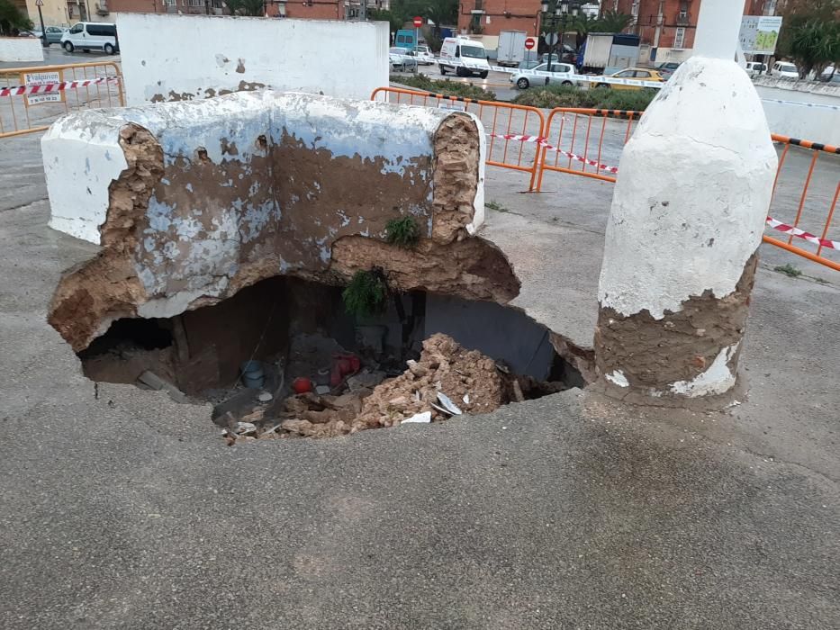 Hundimiento del techo de una cova de Paterna