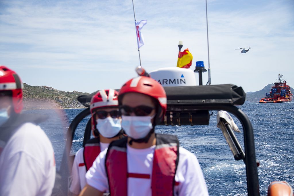 Simulacro rescate Salvamento Marítimo y cruz roja