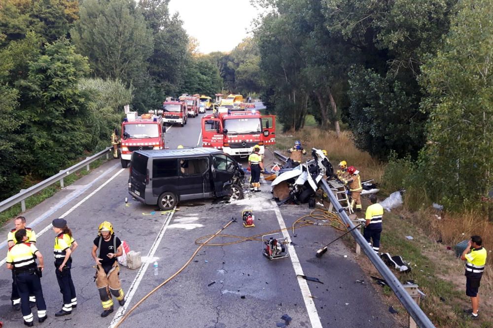 Zona on va tenir lloc l'accident amb quatre morts a la C-63 el 21 de juliol.