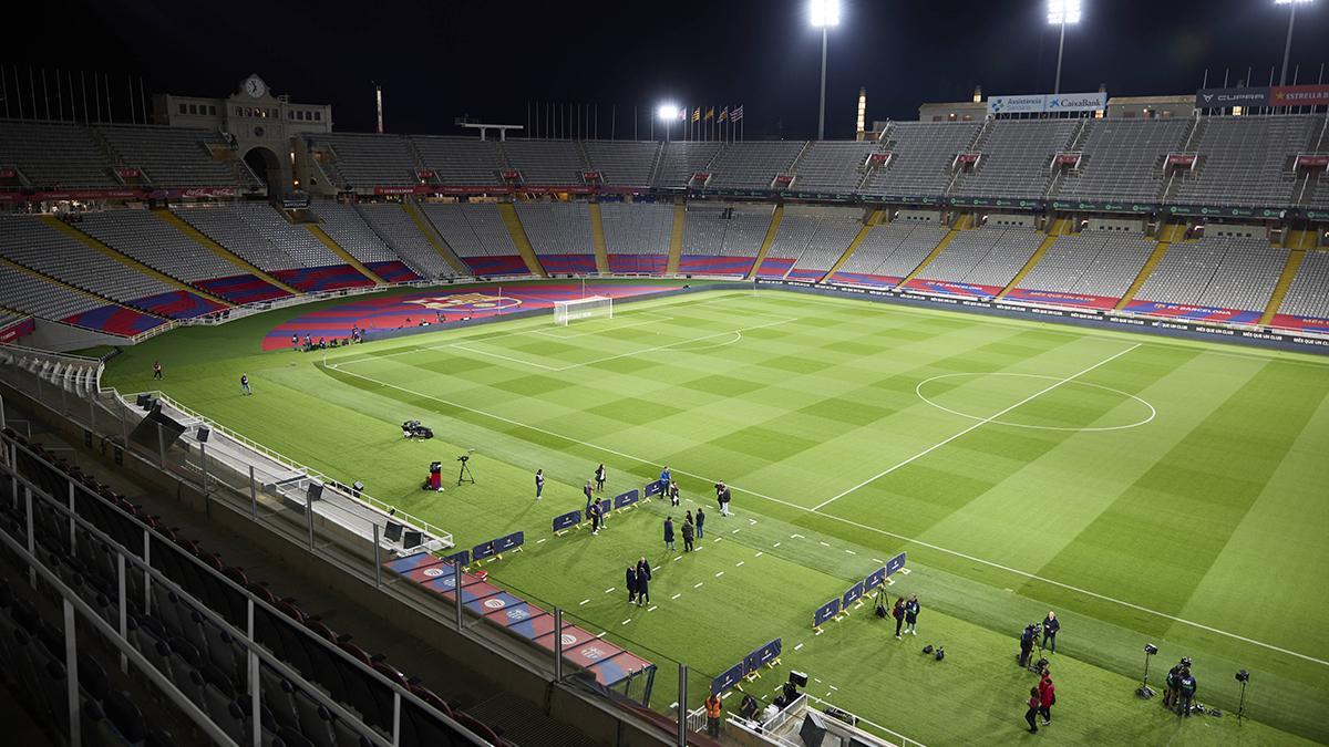 Vista del Estadio Olímpico Lluís Companys en Montjuïc