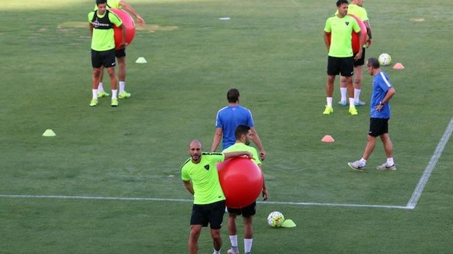 Entrenamiento del Málaga CF.