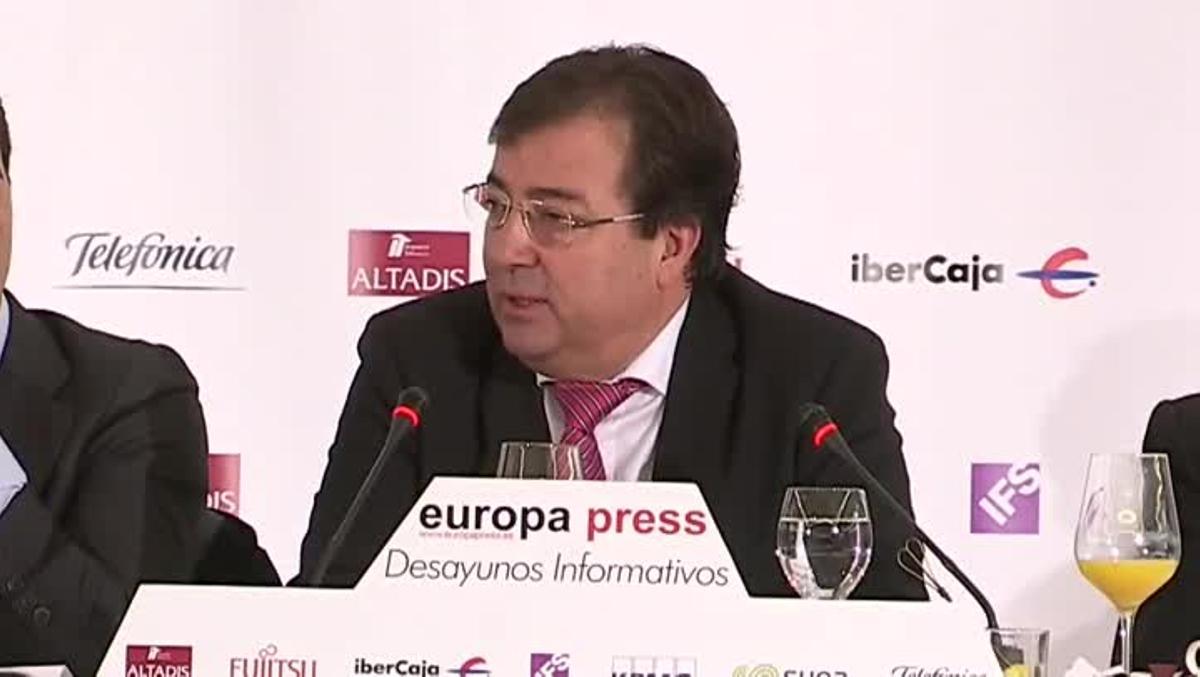 El president d’Extremadura, Guillermo Fernández Vara, ha rebutjat avui un concert econòmic com la quota basca per a Catalunya.