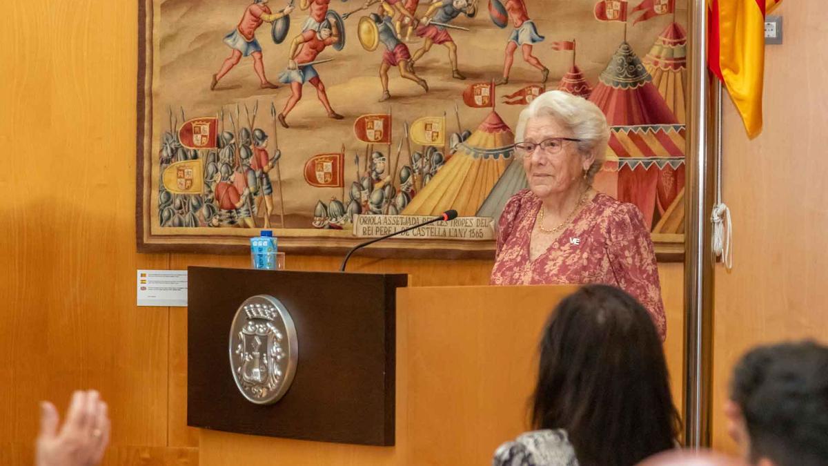 Bárbara Pérez en un momento del acto.