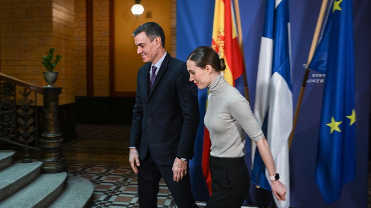 Spanish Prime Minister Pedro Sanchez visits Finland