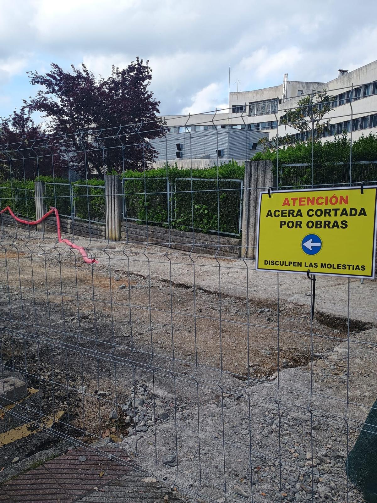 Zona afectada por las obras.