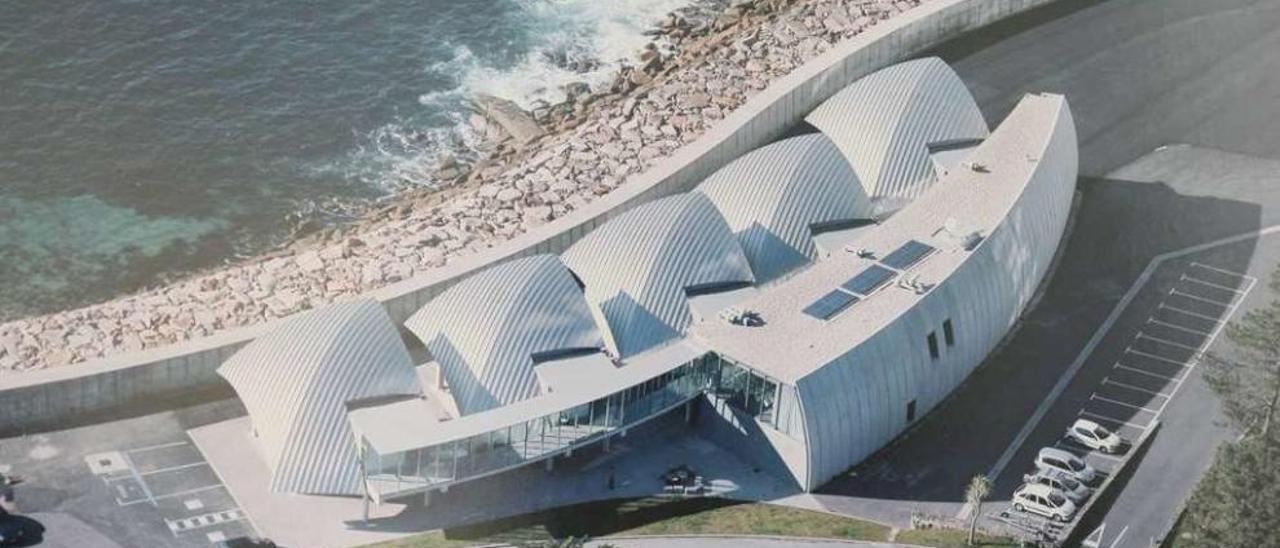 Vista aérea de la Estación de Ciencias Marinas de Toralla (Ecimat), que pertenece a la Universidad.