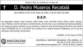 D. Pedro Museros Recatalá