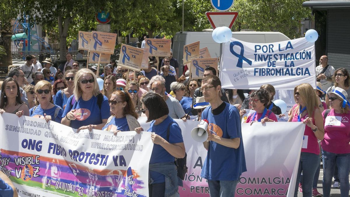 Protesta por la investigacion de la fibromialgia celebrada en Alicante en 2019