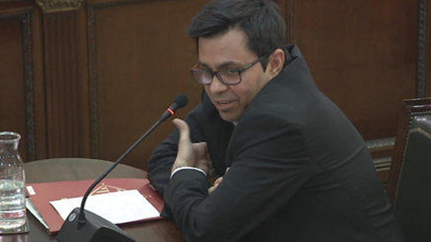 Gerardo Pisarello, durant la seva declaració al Tribunal Suprem