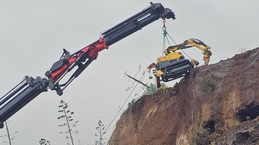 Trabajos en el talud de la GC-41