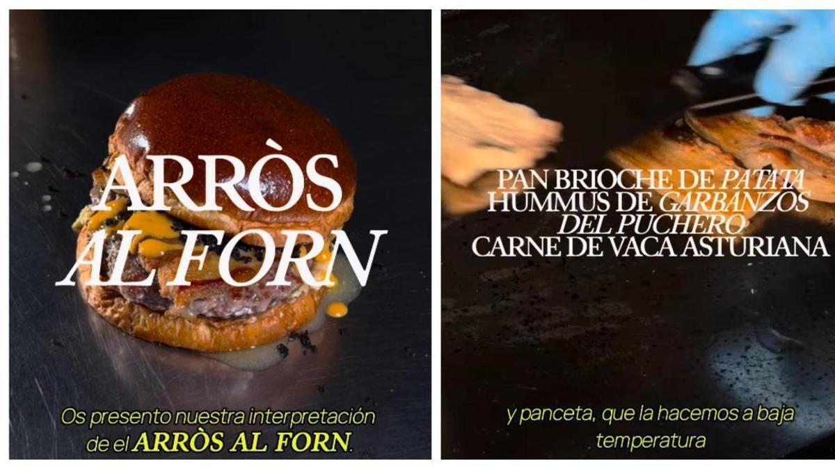 Un local de Xàtiva presenta su versión del "arrós al forn" en formato hamburguesa