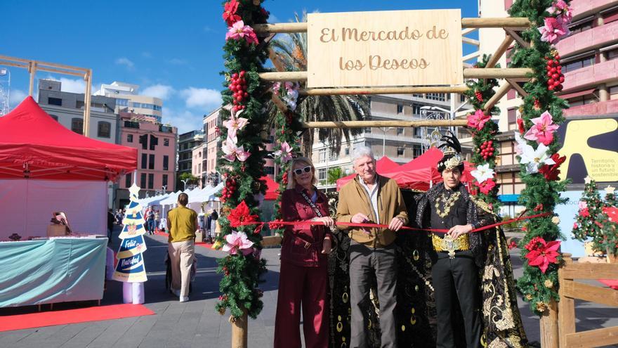 El ‘Mercado de Los Deseos’ reúne 70 puestos de artesanía en la plaza de Stagno hasta la Noche de Reyes