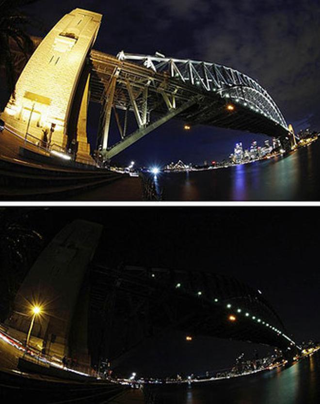 El pont sobre la badia de Sydney.