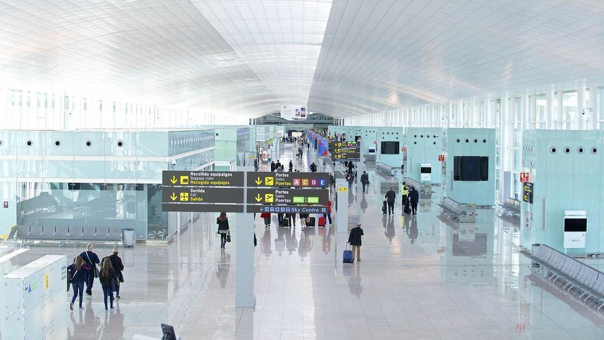 Terminal 1 del aeropuerto de El Prat, en Barcelona.