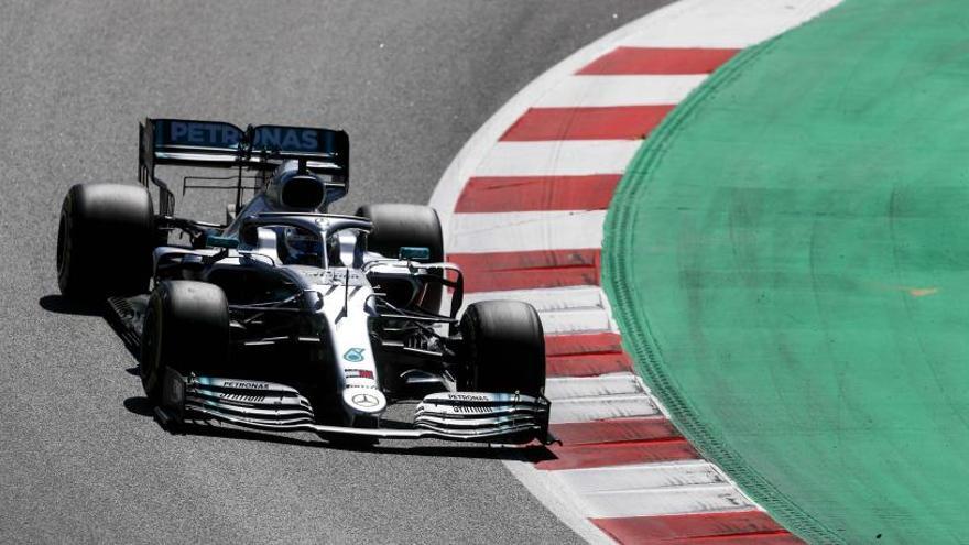 Bottas en el Circuit de Barcelona-Catalunya.