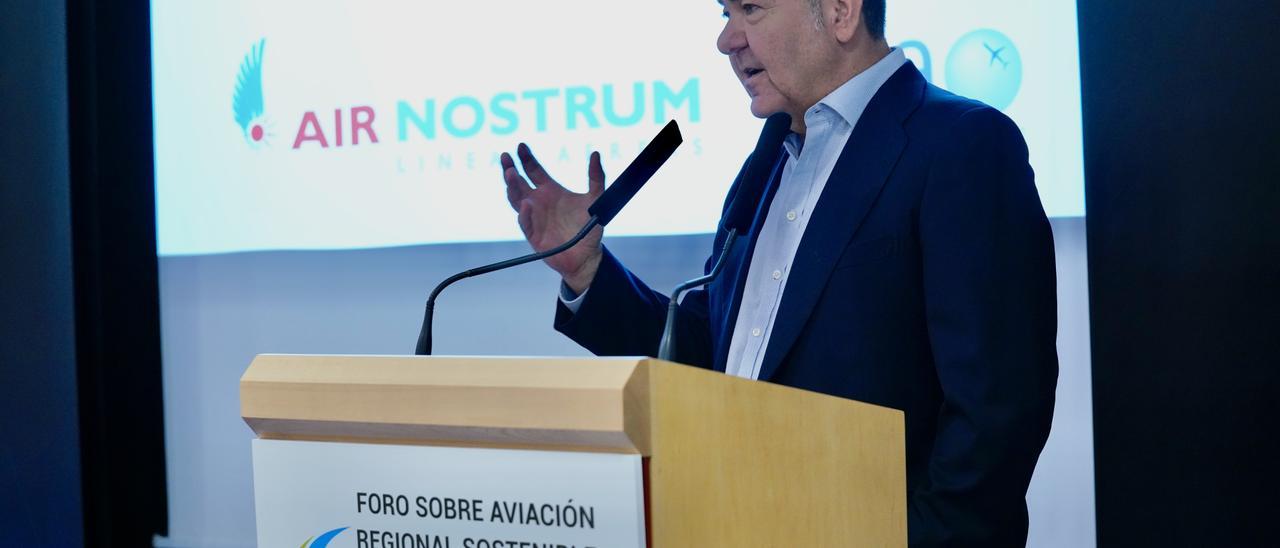 Carlos Bertomeu, presidente de Air Nostrum, durante la apertura del evento.