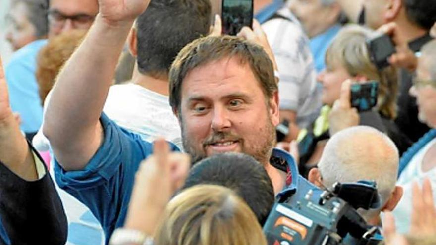 Oriol Junqueras arribant a l&#039;acte