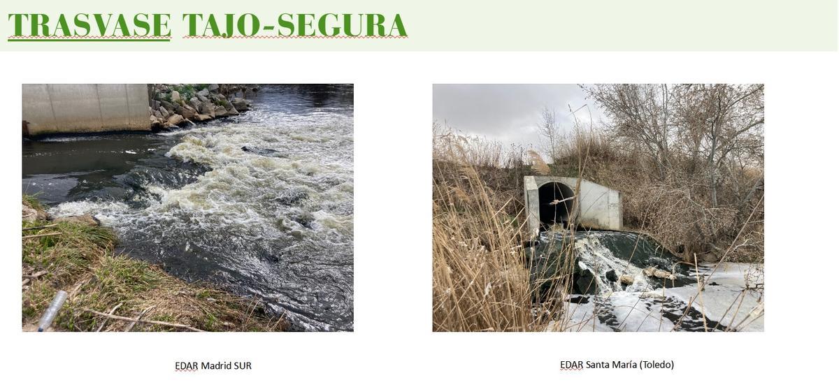 Estado de las aguas vertidas por las depuradoras de Madrid y Toledo.