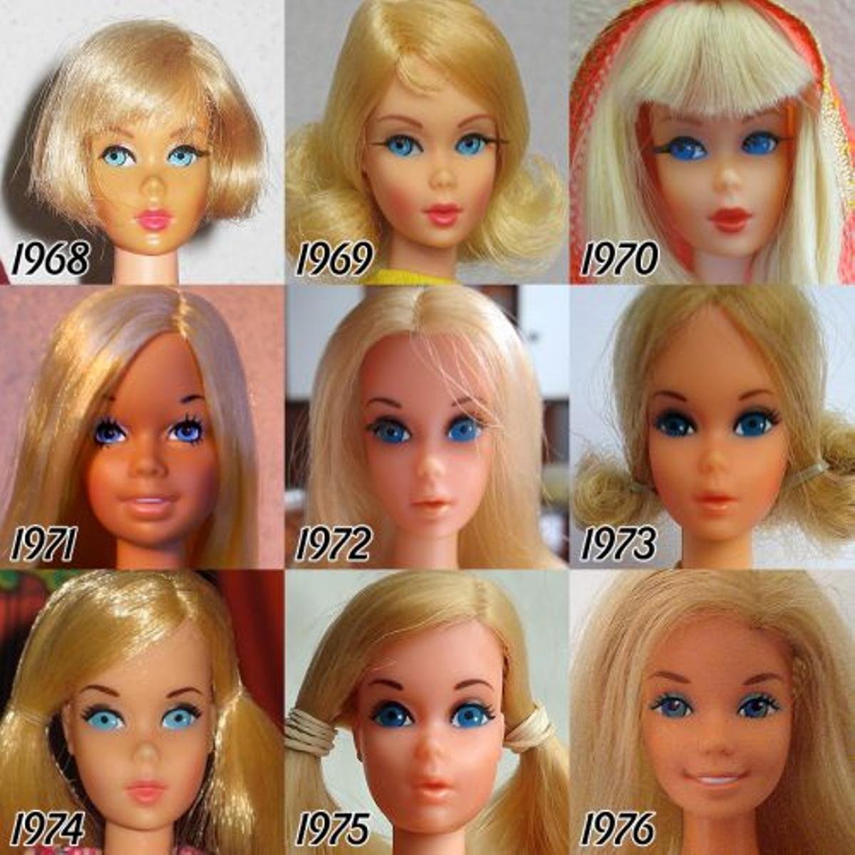 La evolución de Barbie desde 1968 a 1976