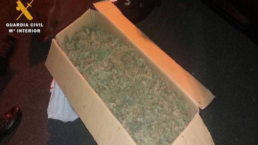 Detenido un conductor con 6 kilos de cogollos de marihuana en su vehículo