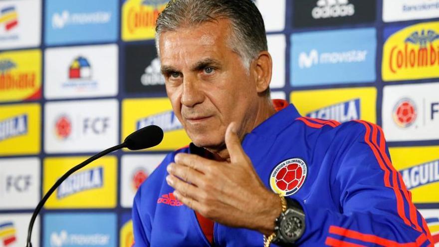 El seleccionador de Colombia, Carlos Queiroz, este martes en el hotel de concentración en Algorfa (Alicante)