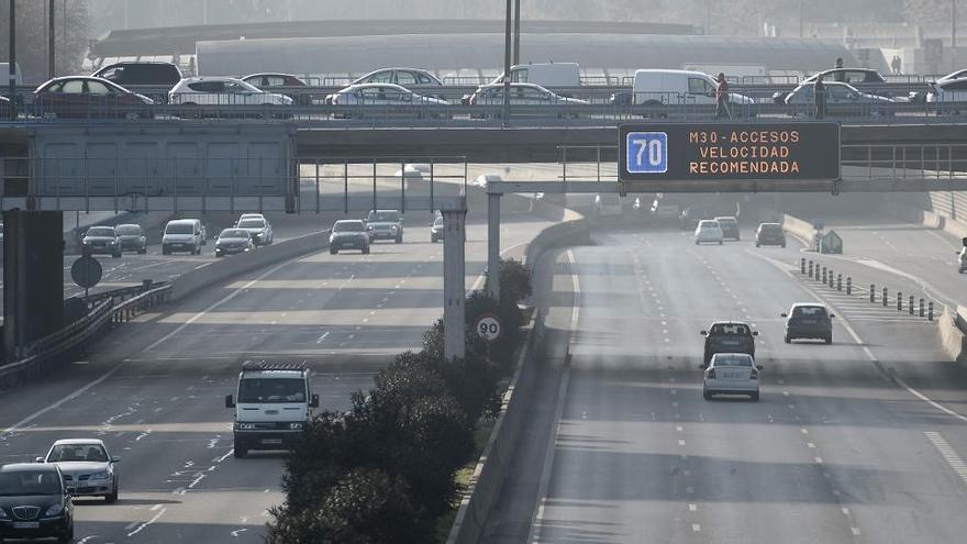 Un dÃ­a de alta contaminaciÃ³n en Madrid.