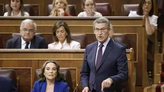 Feijóo señala "la corrupción de la Moncloa" y Sánchez responde con "fango" y "los gobiernos de la vergüenza con Vox"