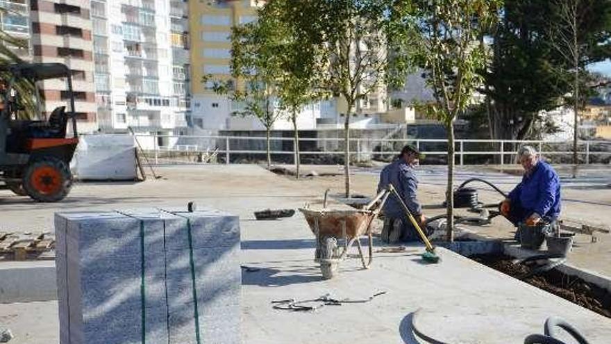 Obras en el parque de Panadeira. // G.S.