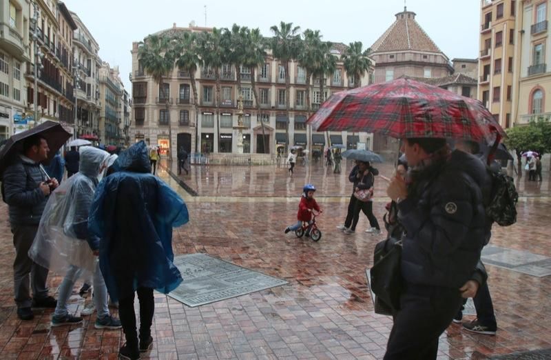 Fuertes lluvias en Málaga