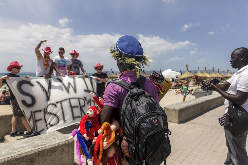 Los manteros aumentan su presencia en Palma