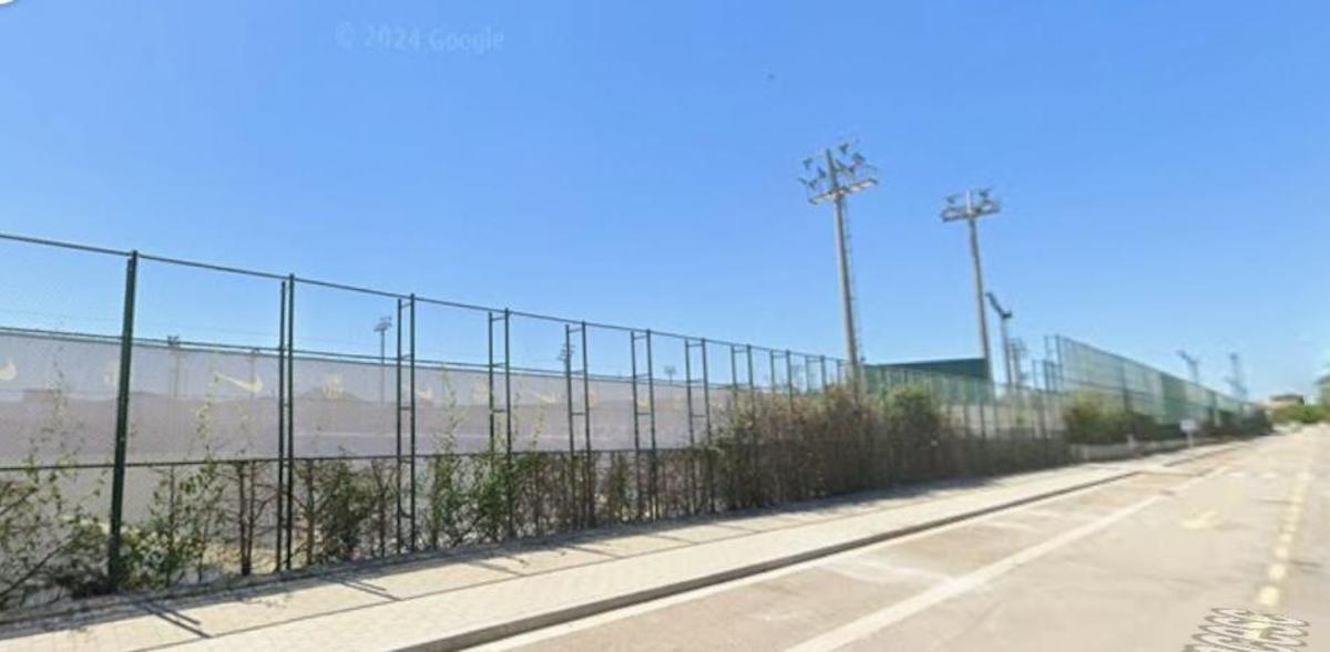 Valla afectada en Sant Joan Despí.