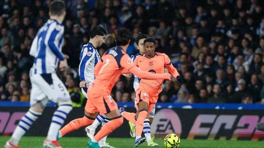 El 1x1 del Barça contra la Real Sociedad al descanso