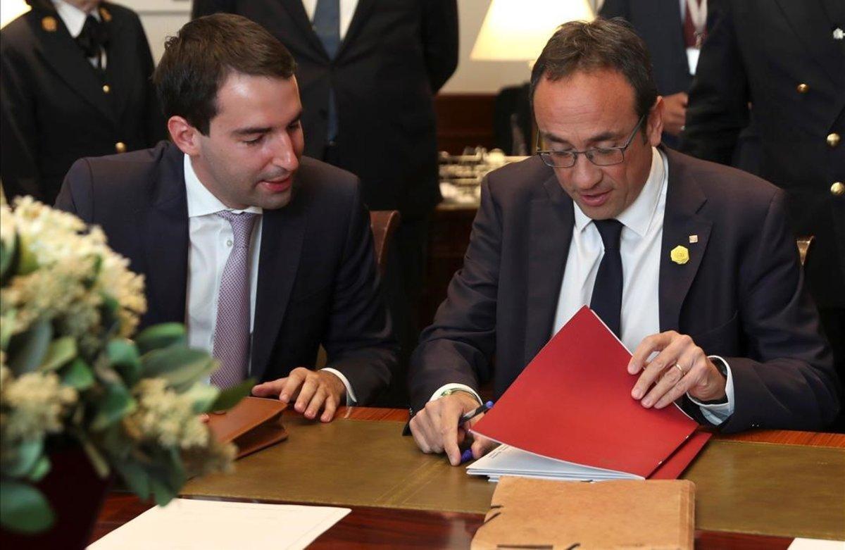 Josep Rull, durante el trámite en el Congreso.