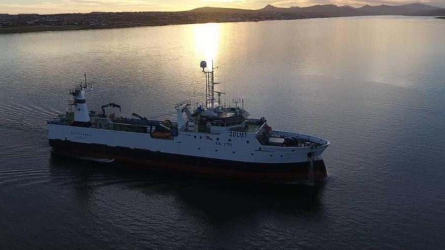 El buque “Monteferro”, en Malvinas. | FIFCA
