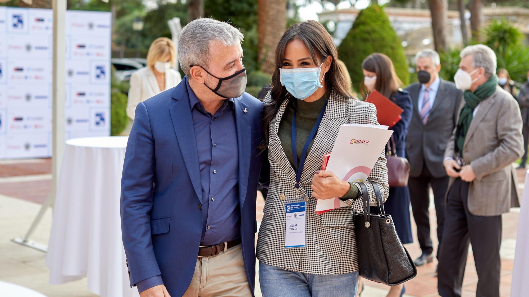 Jaume Collboni y Begoña Villacís en S'agaró esta mañana