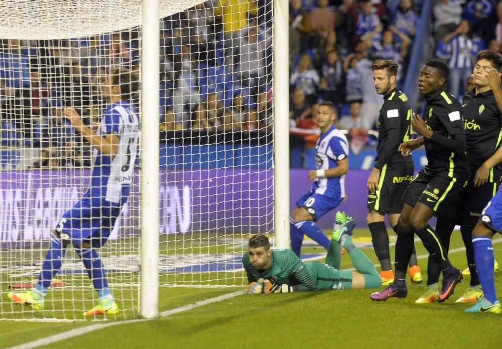 El Dépor logra la victoria ante el Sporting