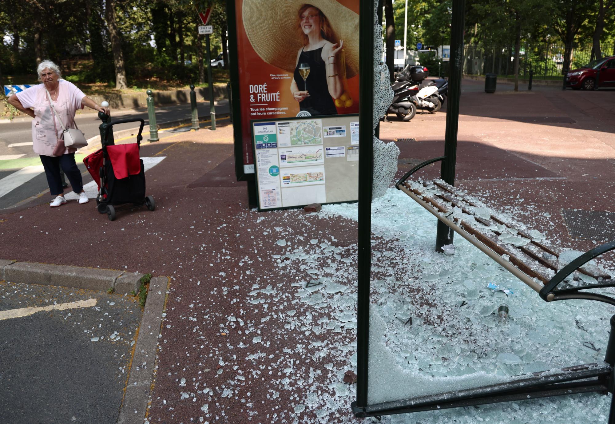 Clean up in Nanterre after riots over teenager fatally shot by police