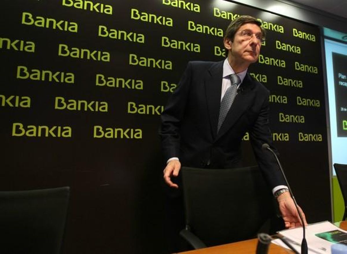 El president de Bankia, José Ignacio Goirigolzarri, aquest dissabte, a Madrid.