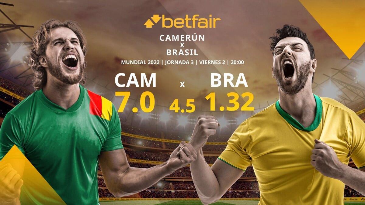 Camerún vs. Brasil: horario, TV, alineaciones, estadísticas y pronósticos