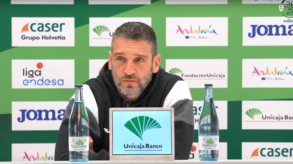 Ibon Navarro durante la rueda de prensa.
